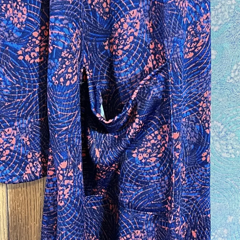 LuLaRoe Sarah Duster Cardigan Coverup Stretch Colorful Women Sz S USA Casual‎